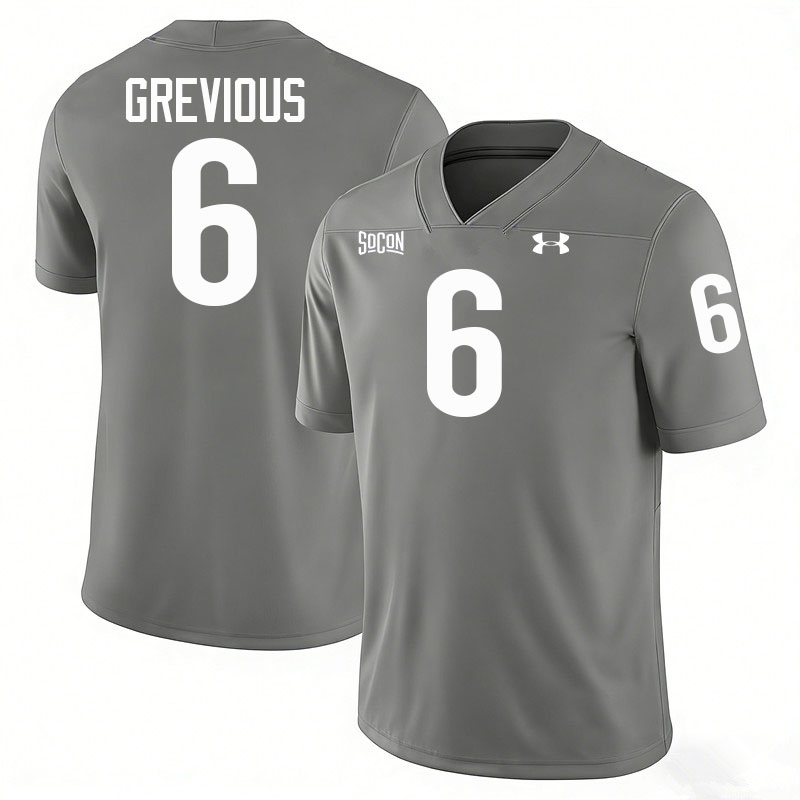 Virginia Military Institute Keydets #6 Noah Grevious College Football Jerseys,Uniforms-Grey